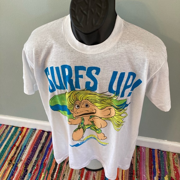 80s Troll Doll Surfs Up Shirt Screen Stars Large - Picture 3 of 7